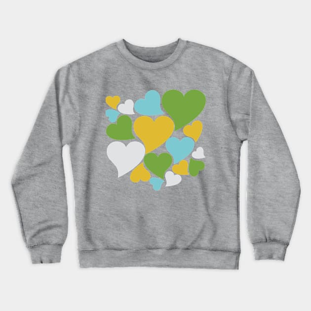 Retro Love hearts Crewneck Sweatshirt by bubbsnugg